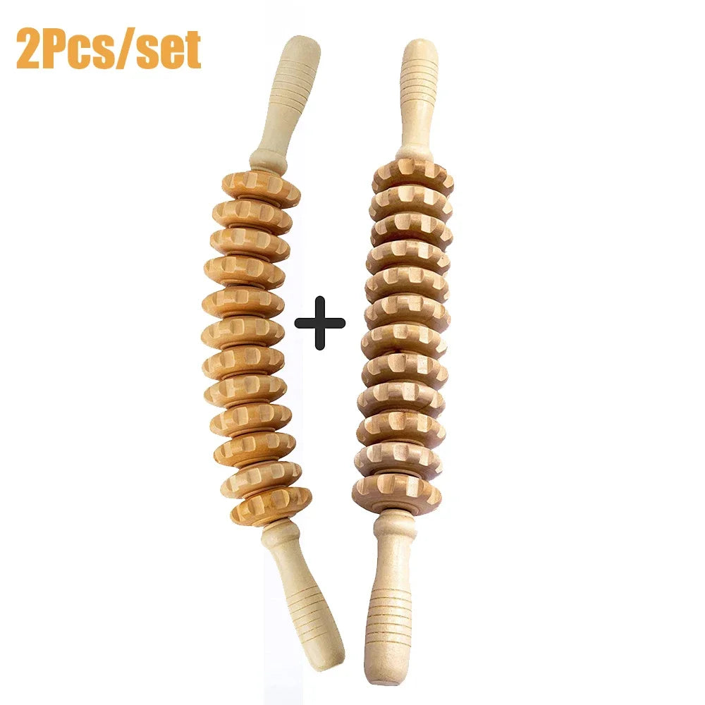 Wood Roller for Stomach Cellulite